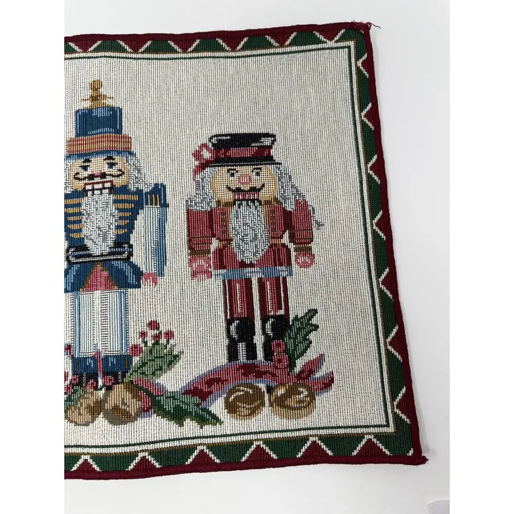 Nutcracker Christmas Placemat Vintage Style‎ 16.5 x 13 Made in USA Holiday Decor